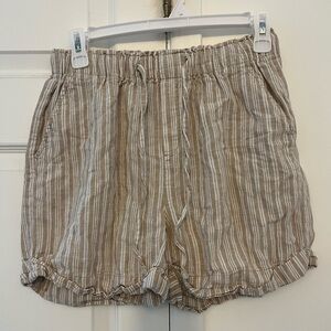 JOE FRESH Linen/Cotton Blend Striped Shorts